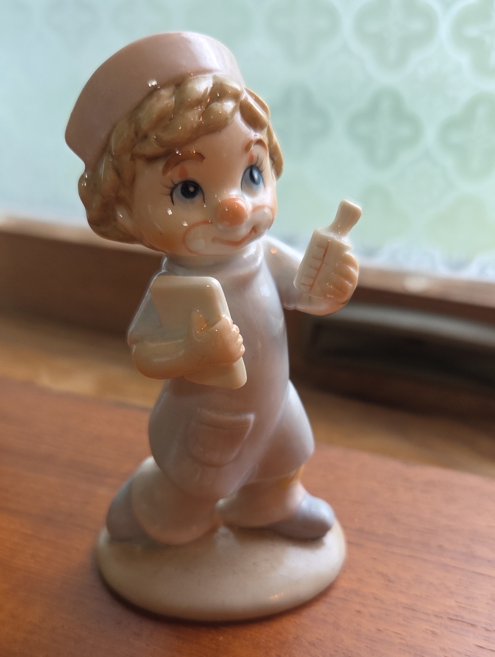 Vintage Ceramic Lefton Clown Nurse Seville  Signed Geo Z  Lefton